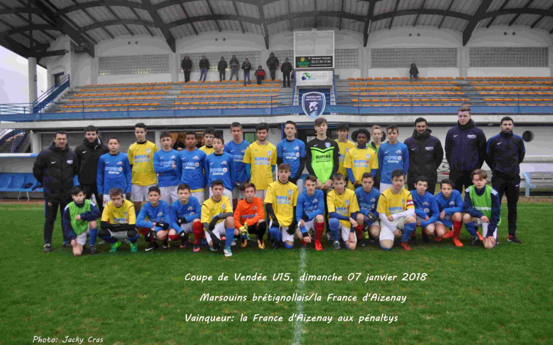 ÉQUIPE U 15   dimanche 7 janvier 2018 match contre Aizenay (ph)